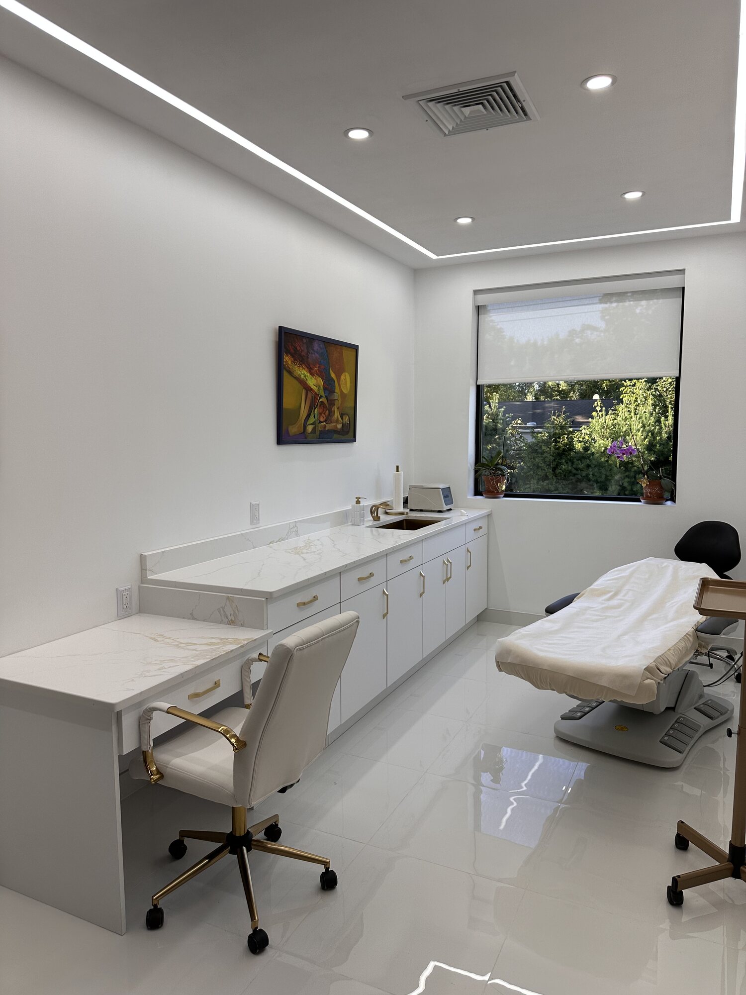 A&W treatment room with custom cabinetry