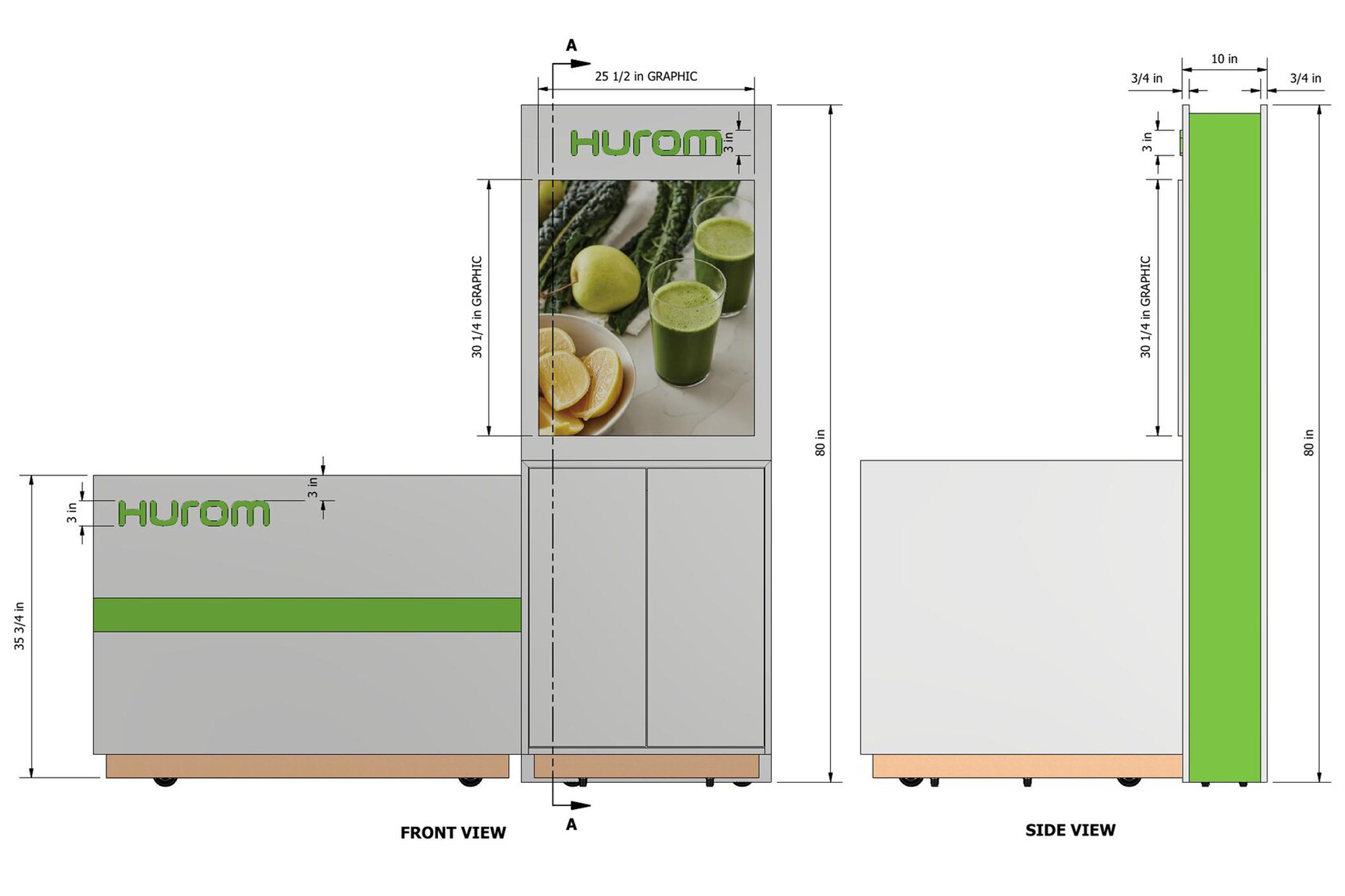 Hurom booth production drawing
