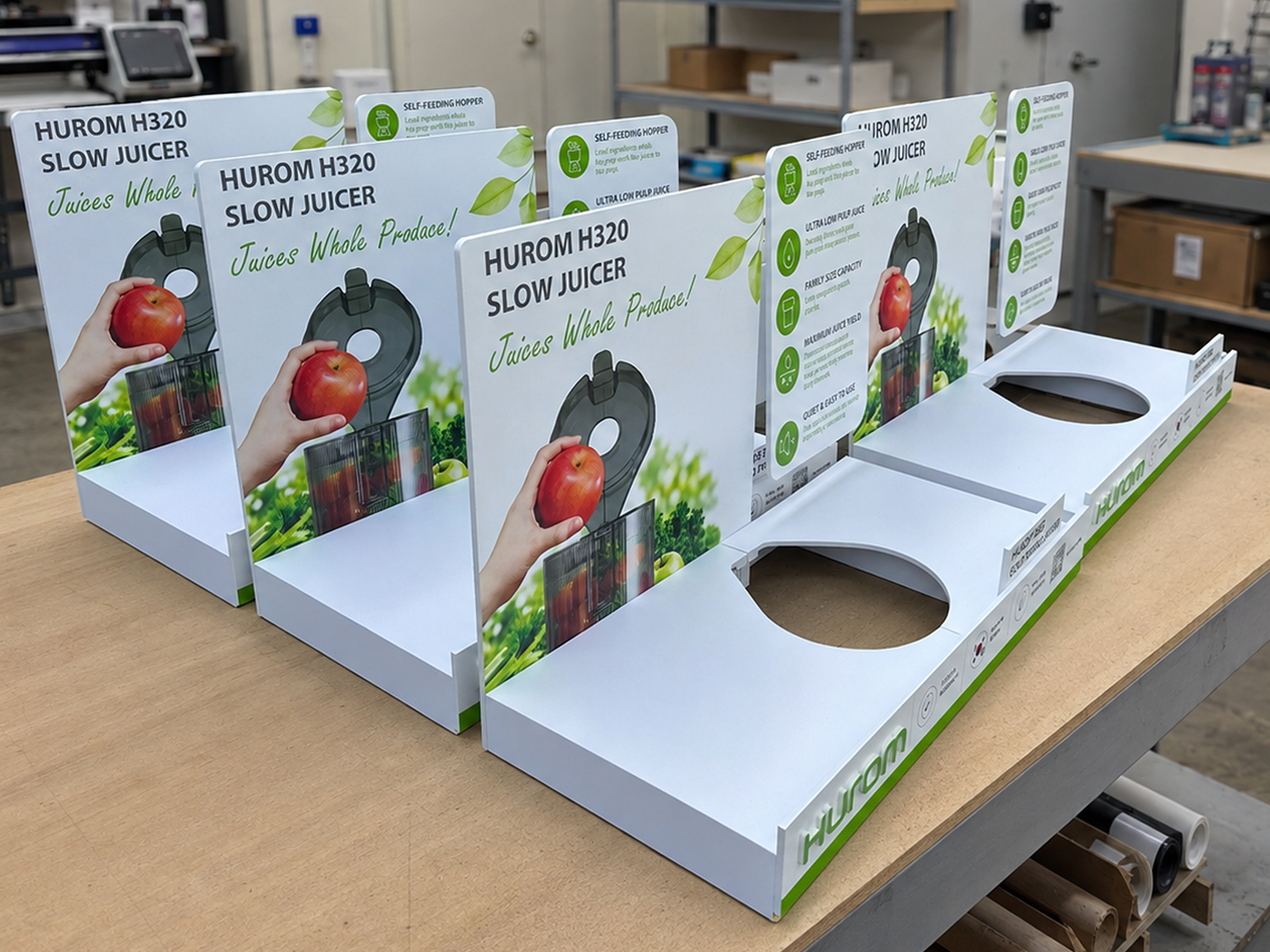 Fabricated Hurom H320 display prototypes
